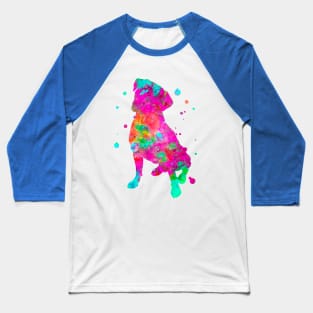 Boxer Dog Watercolor Painting 2 Baseball T-Shirt